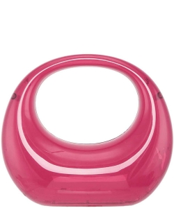 Transparent Round Shape handle Crossbody Bag 7126 PINK